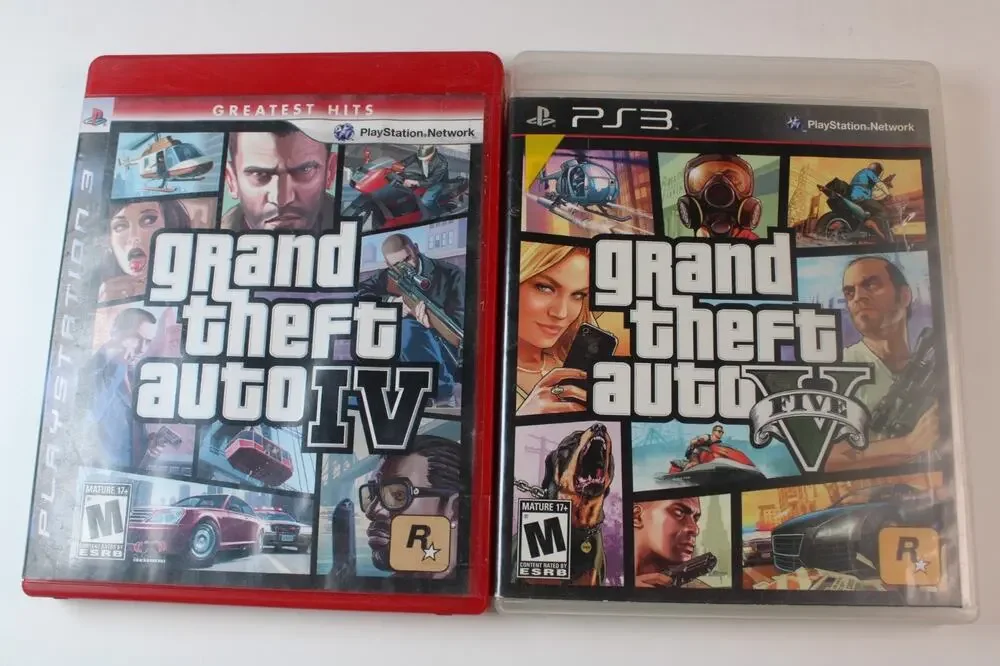 2 games: Grand Theft Auto IV + V (Sony Playstation 3, PS3) Authentic, tested